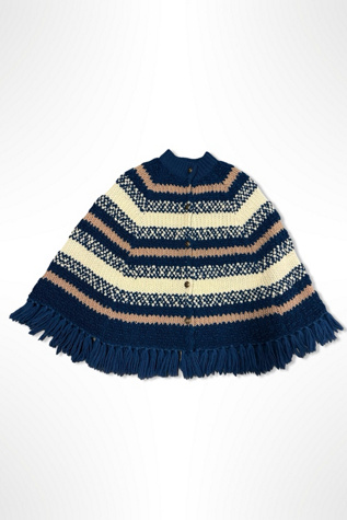 1960s Knitted Wool Poncho Selected By Ritual Vintage