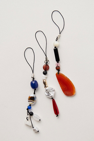 Molten Stone Phone Charm by Free People in Blue