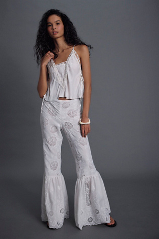 Anna Sui Cottage Rose Lace Pants