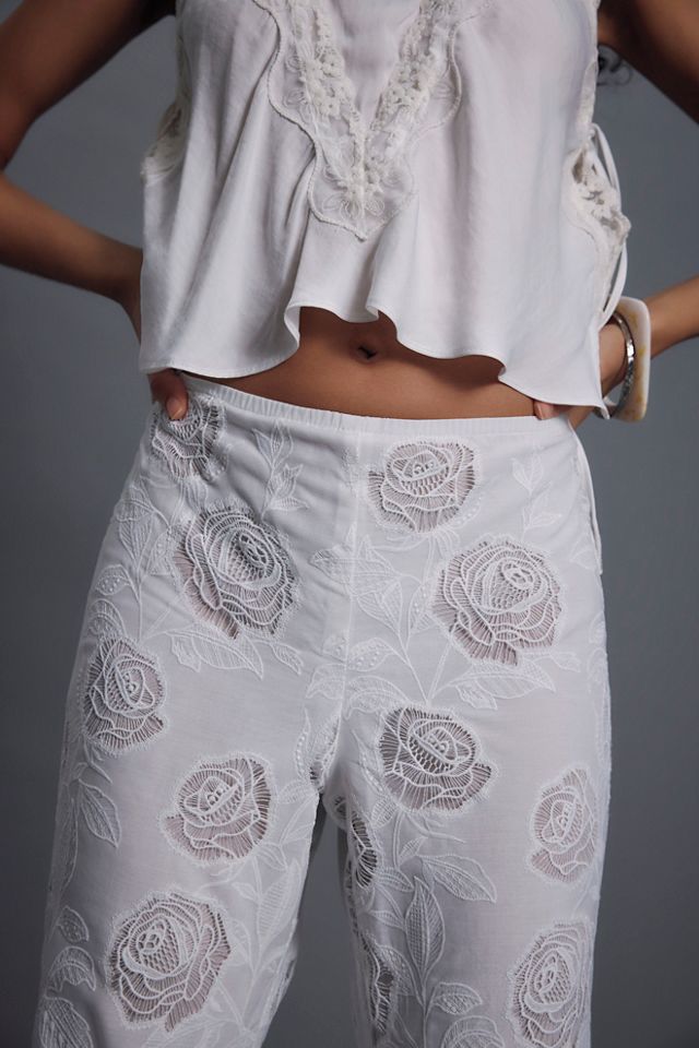 Anna Sui Cottage Rose Lace Pants #2