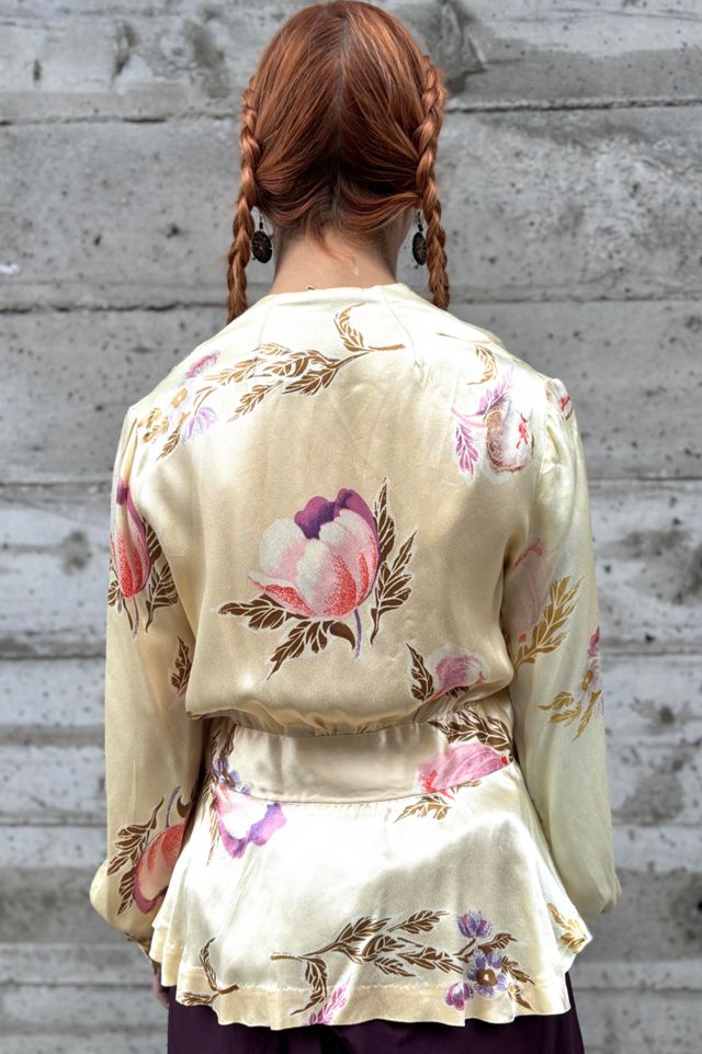 1970’s Print Button Floral Blouse-Jacket  Selected by Nomad Vintage #1