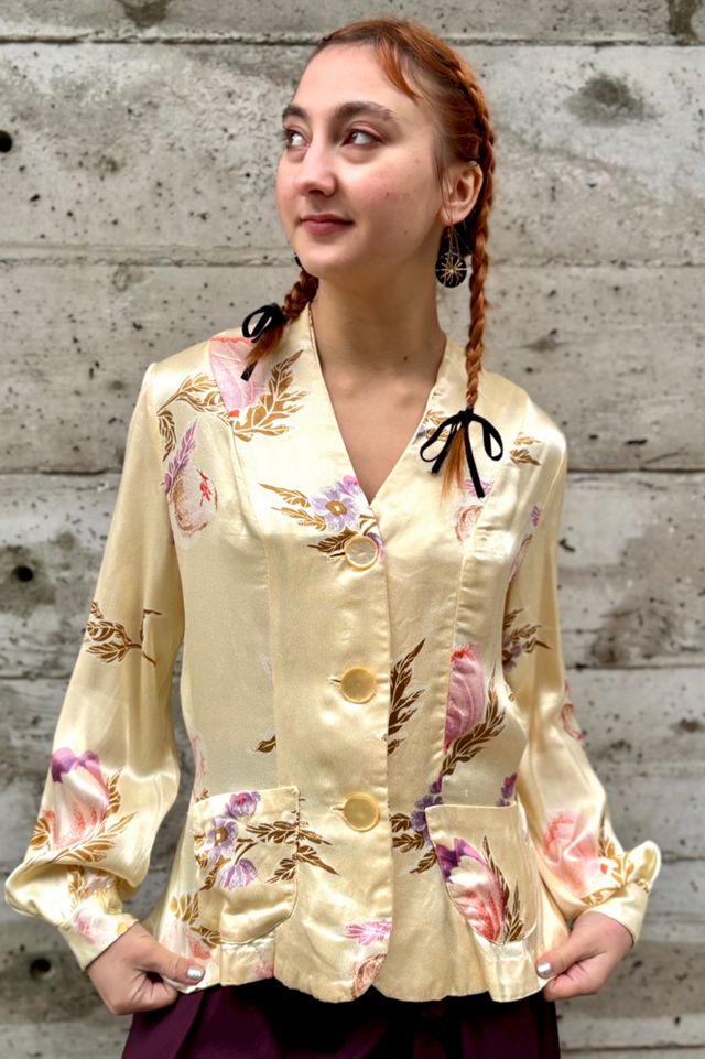 1970’s Print Button Floral Blouse-Jacket  Selected by Nomad Vintage #2