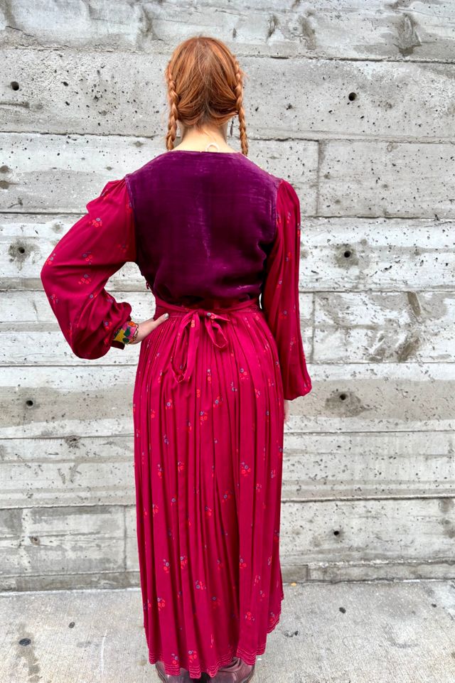 1970’s Pink Embroidered Ethnic Boho Dress Selected by Nomad Vintage #3