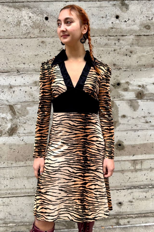 Vintage 1970’s Tiger Stripe Dress Selected by Nomad Vintage #2