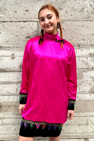 1980’s Silk and Velvet Beaded Escada Dress Selected by Nomad Vintage