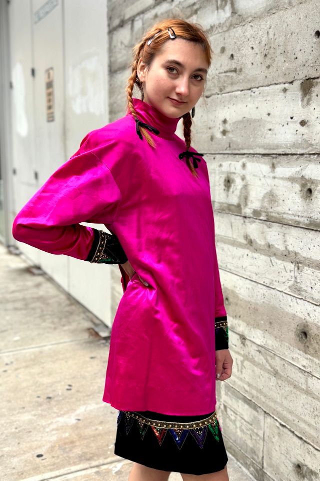 1980’s Silk and Velvet Beaded Escada Dress Selected by Nomad Vintage #1