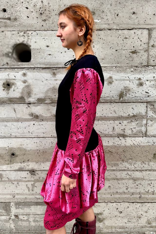 1980’s Silk and Knit Bubble Dress Selected by Nomad Vintage #1
