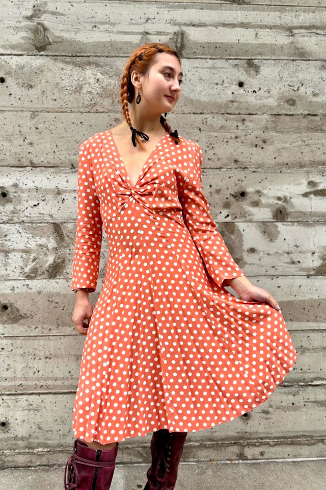 Vintage 1940’s Peach Polka Dot Dress Selected by Nomad Vintage #2