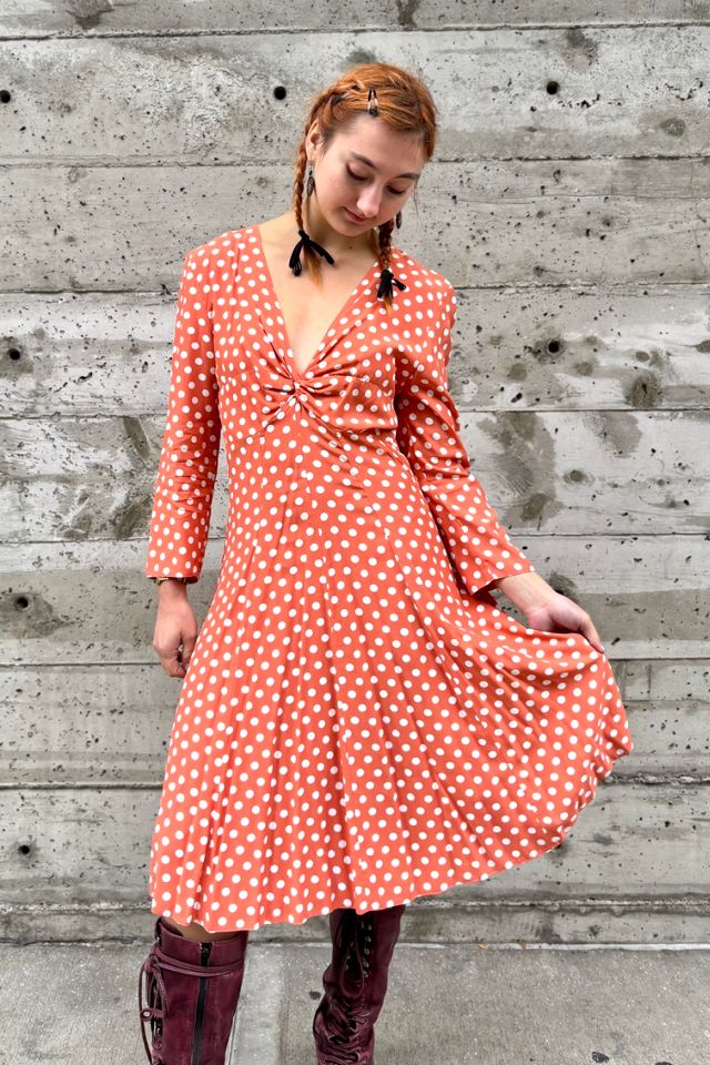 Vintage 1940’s Peach Polka Dot Dress Selected by Nomad Vintage #3