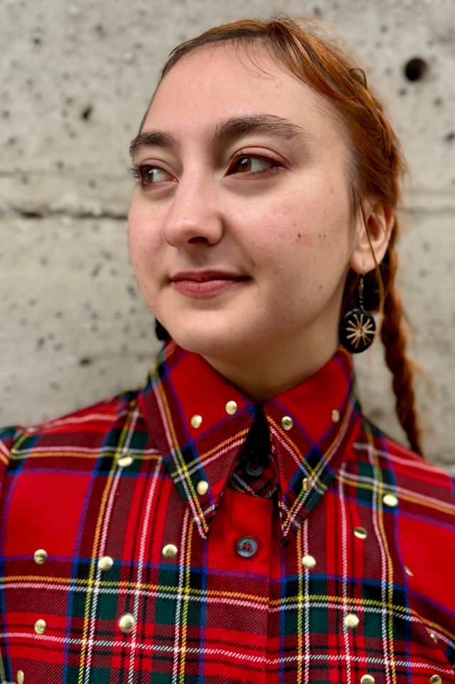 Vintage Dolce & Gabbana Tartan Studded Top Selected by Nomad Vintage #3