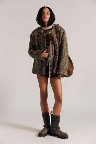 Женская куртка CLUTCHGOLF Mohair Studded, цвет: Клетчатый разноцветный — фото 3
