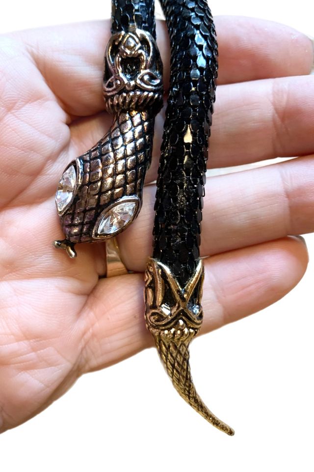 Vintage DL Auld Black Mesh Snake Necklace or Belt Selected by Lux Revival #2
