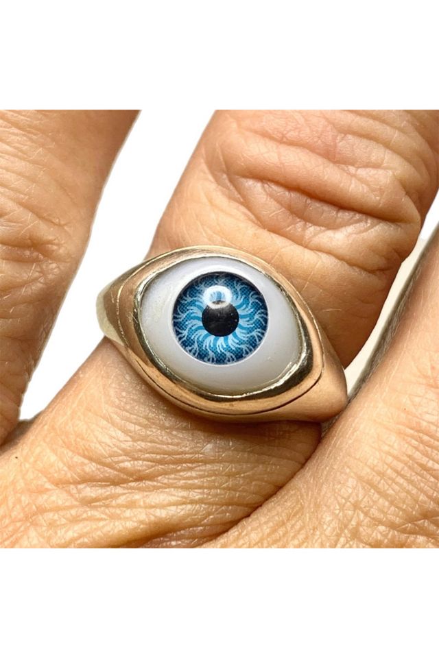 Vintage Sterling Silver Evil Eye Ring Size 9 Selected by Lux Revival #1