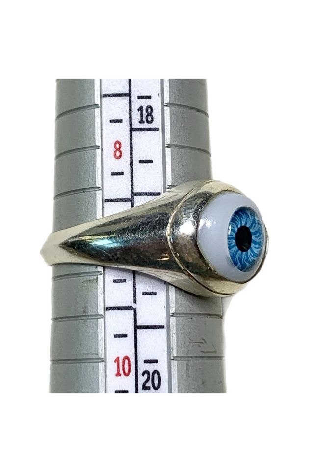 Vintage Sterling Silver Evil Eye Ring Size 9 Selected by Lux Revival #2