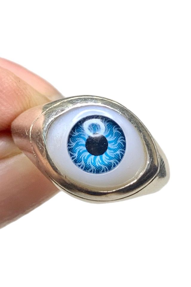 Vintage Sterling Silver Evil Eye Ring Size 9 Selected by Lux Revival #3