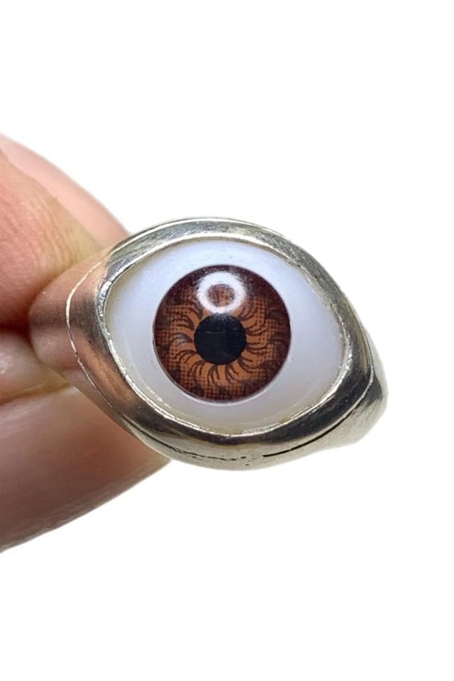 Vintage Sterling Silver Evil Eye Ring Size 6 3/4 Selected by Lux Revival #2