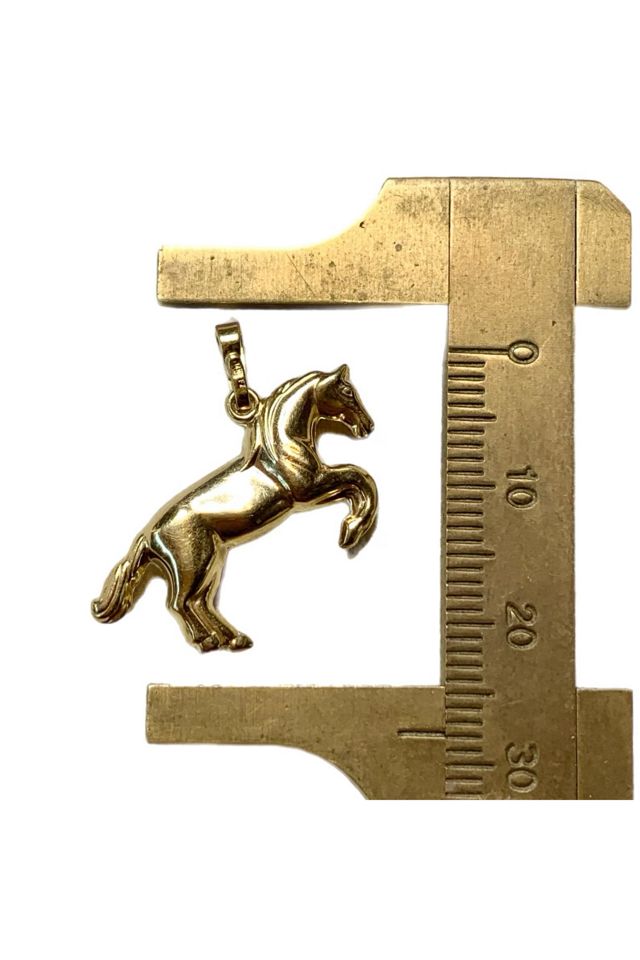 Vintage 14k Gold Rearing Horse Pendant Charm Selected by Lux Revival #1