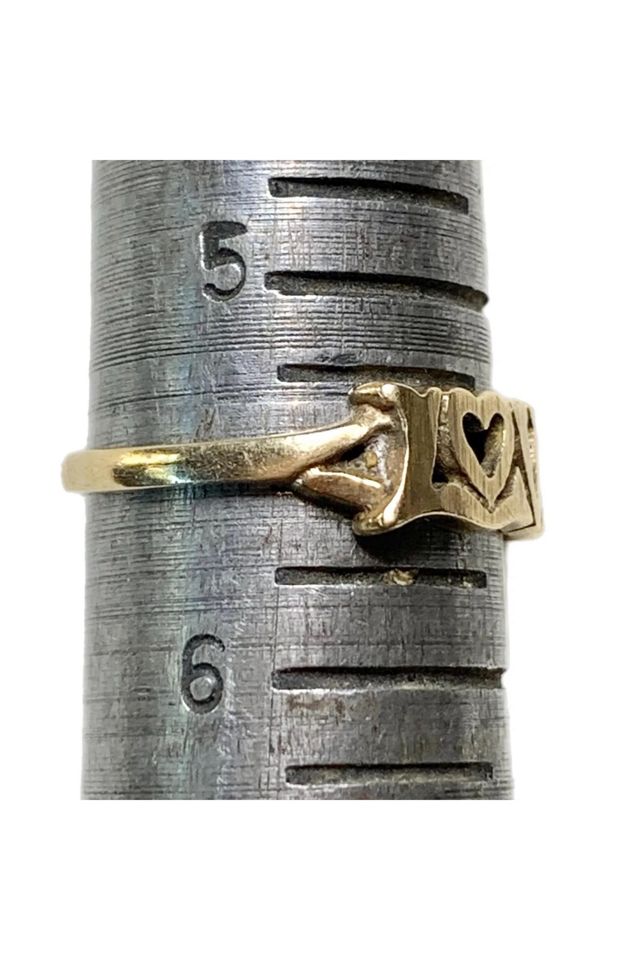 1970s Vintage 10k Gold “Love” Ring Selected by Lux Revival #1