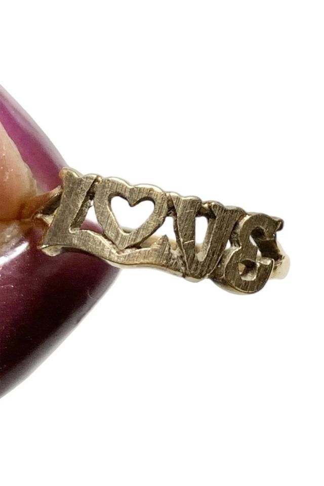 1970s Vintage 10k Gold “Love” Ring Selected by Lux Revival #2