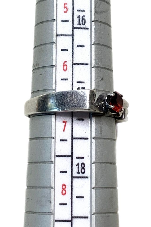 Vintage Sterling “Love” Ring with Garnet Selected by Lux Revival #2