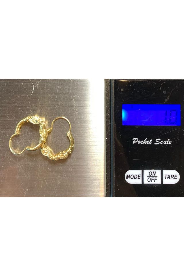 Vintage 14k Gold Double Ram Hoop Earrings Selected by Lux Revival #3
