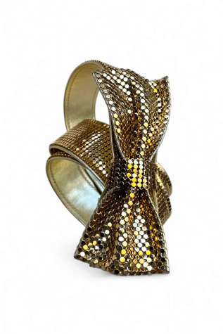Felix Ray Metallic Gold Mesh Bow Belt Selected by SharpLilTeeth