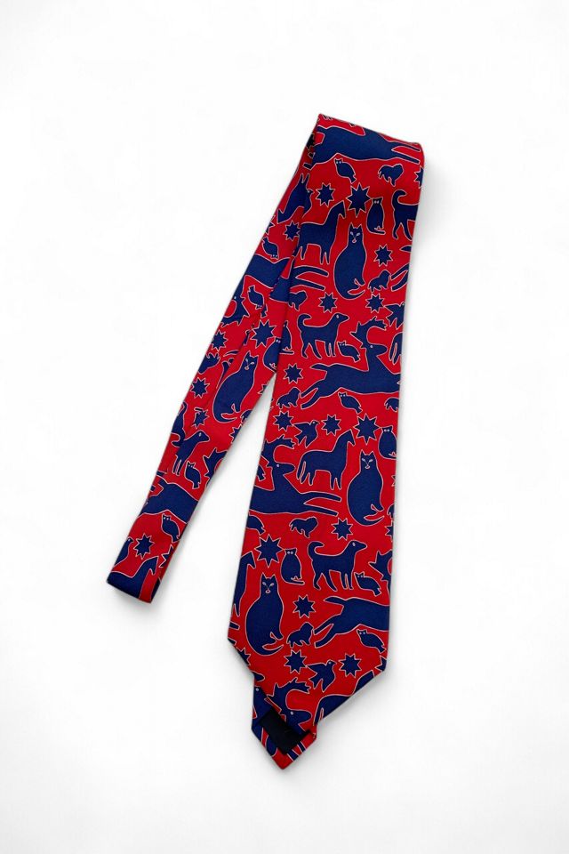 Vintage Yves Saint Laurent Silk Cat Tie Selected by SharpLilTeeth #3