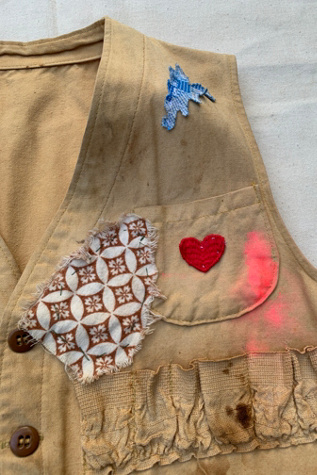 Женский жилет SharpLilTeeth Vintage 1930s Cropped Vest with Hand Applied Patchwork Selected, цвет: Разноцветный — фото 3