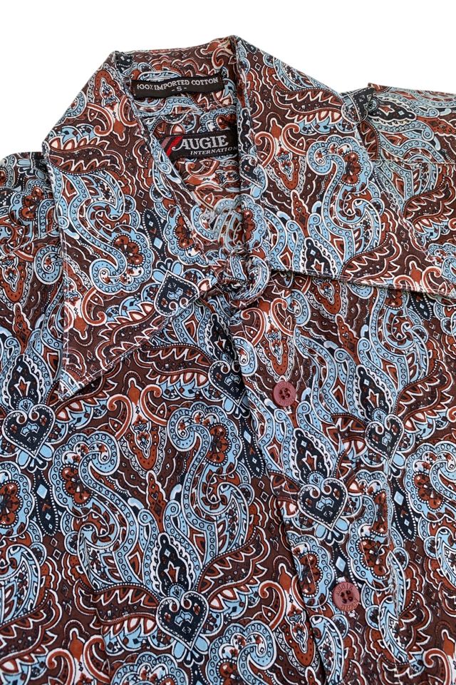 Vintage 1970s Cotton Paisley Button Down Blouse Selected by SharpLilTeeth #2