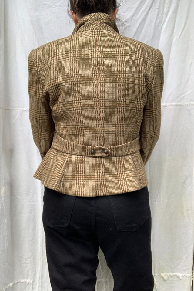 Vintage Houndstooth Wool Suede Collar Blazer Selected by SharpLilTeeth #3