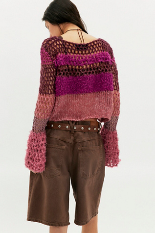 Женский свитер Mes Demoiselles Opha Crochet, цвет: Розовато-лиловый — фото 2