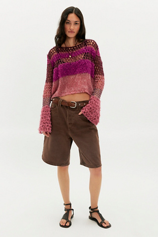 Женский свитер Mes Demoiselles Opha Crochet, цвет: Розовато-лиловый — фото 3
