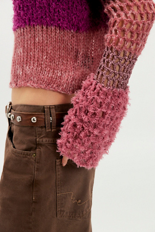 Женский свитер Mes Demoiselles Opha Crochet, цвет: Розовато-лиловый — фото 4