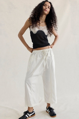 Need You Now Solid Cotton-Poplin Harem Pants | Free People