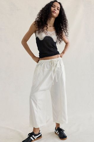 Need You Now Solid Cotton-Poplin Harem Pants
