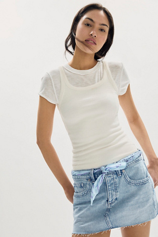 We The Free Lainey Low-Rise Mini Skirt