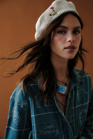 Evermore Crochet Beret | Free People display picture 1