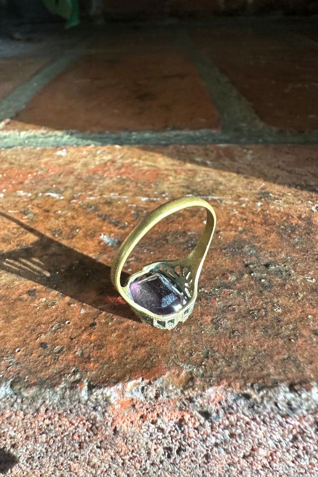 Vintage 1960s Faceted Amethyst Gold Ring Selected by Cherry #1
