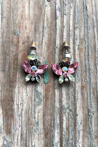 Vintage 1980s Jeweled Butterfly Earrings Selected by Cherry