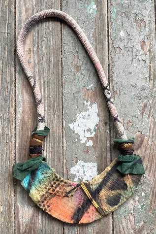 Vintage 1990s Airbrushed Sculpture Necklace Selected by Cherry