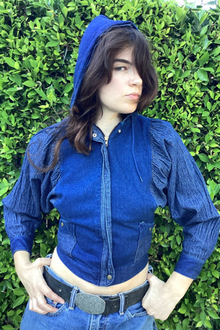 Vintage 1980s Dolman Sleeve Dark Denim Jacket Selected by Cherry