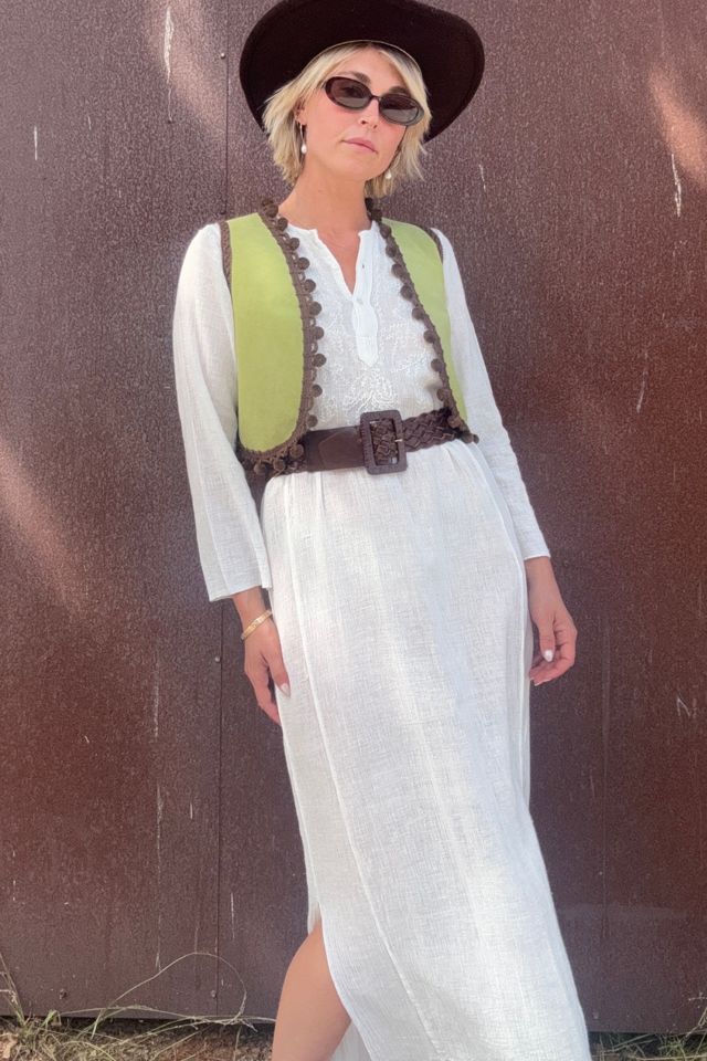 Vintage 1960s Suede Leather Vest Selected by Kikos Kloset #1