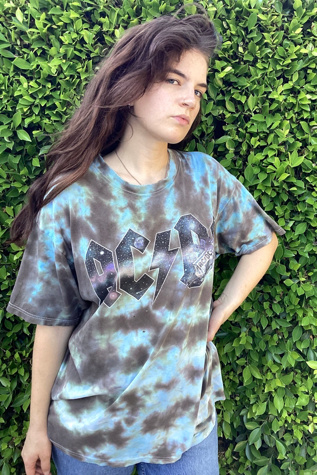 Vintage 2000 AC/DC Tye Dyed Tour Tee Selected by Cherry