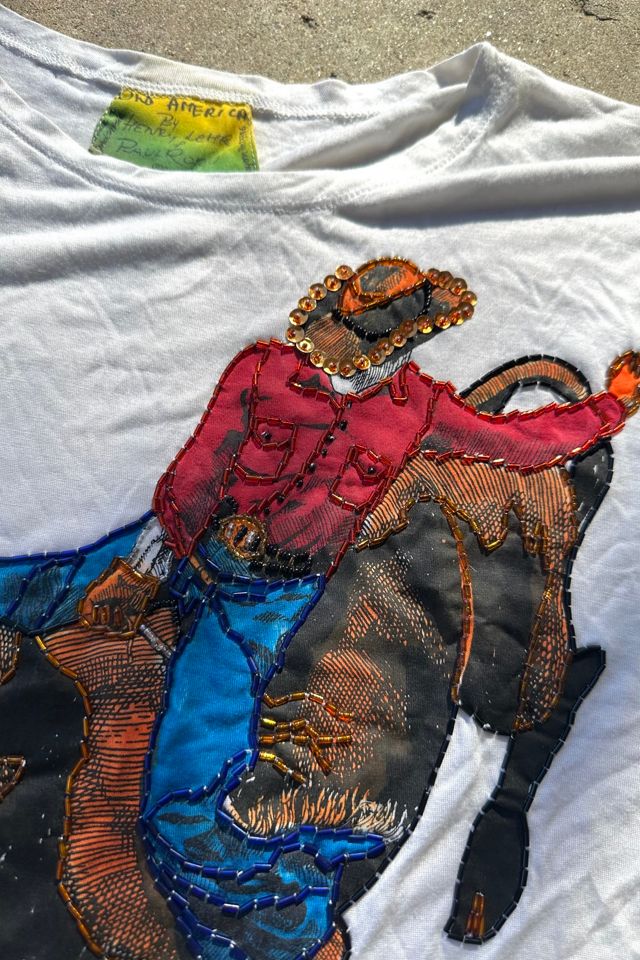 Vintage 1980s Bedazzled Rodeo Cropped Tee Selected by Cherry #2