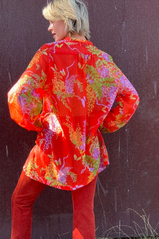 Vintage 1970s Sheer Blouse Selected by Kikos Kloset #3
