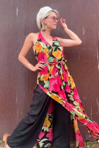 Vintage 1990s Halter Jumpsuit Selected by Kikos Kloset