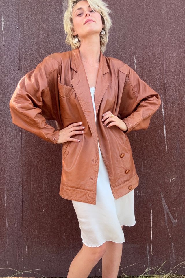 Vintage 1980s Leather Jacket Selected by Kikos Kloset