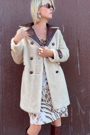 Vintage 1970s Faux Fur Coat Selected by Kikos Kloset