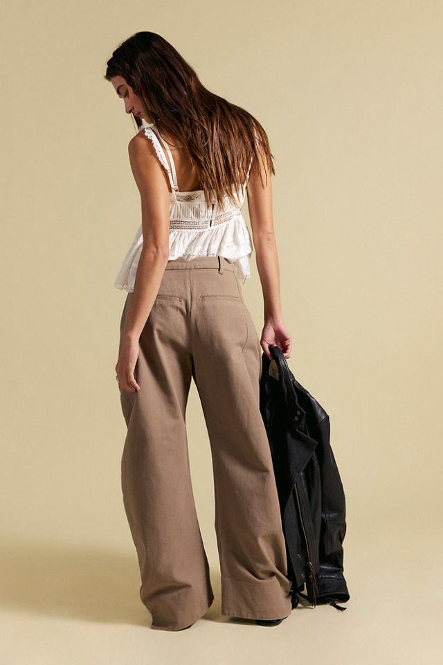 Spotlight Structured Twill Barrel Trousers #1