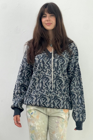 Vintage Wool Pattern  Sweater Selected by Anna Corinna